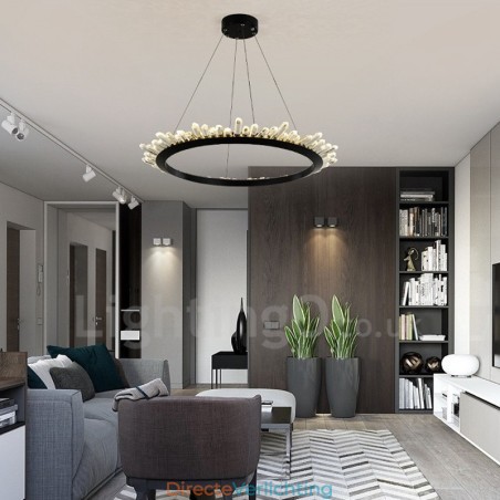 Moderne ringvormige kristallen hanglamp Moderne ringvormige kristallen hanglamp
