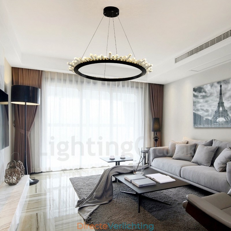 Moderne ringvormige kristallen hanglamp