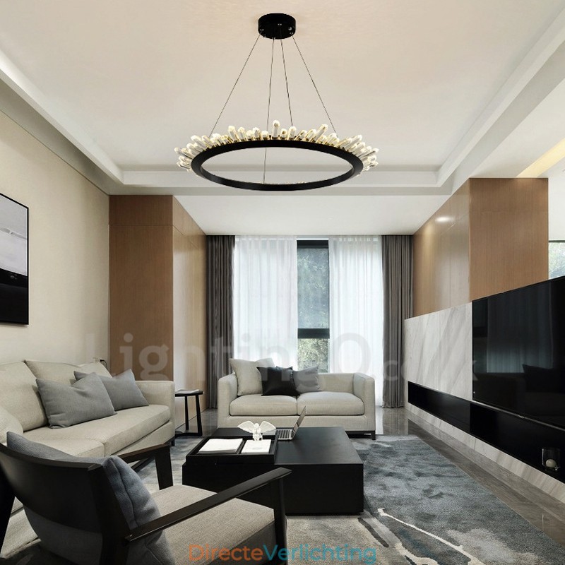 Moderne ringvormige kristallen hanglamp