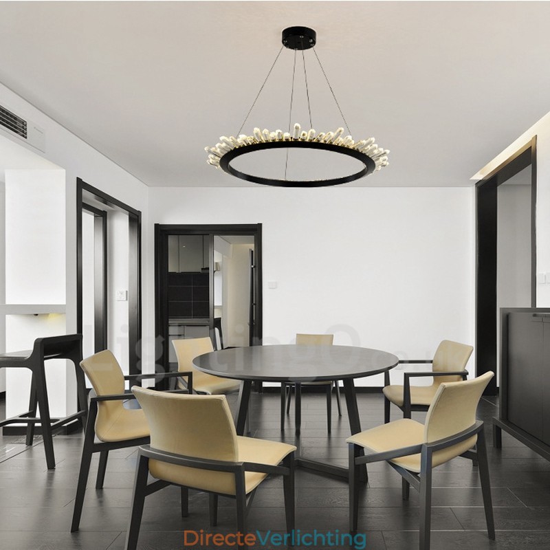Moderne ringvormige kristallen hanglamp