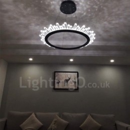 Moderne ringvormige kristallen hanglamp