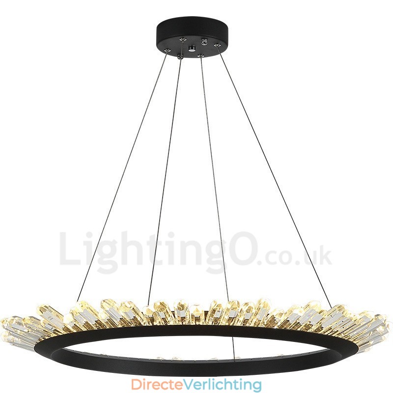 Moderne ringvormige kristallen hanglamp