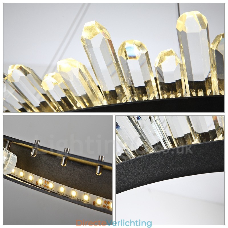 Moderne ringvormige kristallen hanglamp