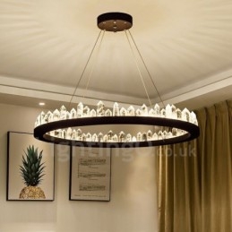 Kristallen hanglamp, modieus, prachtig cirkelvormig ontwerp