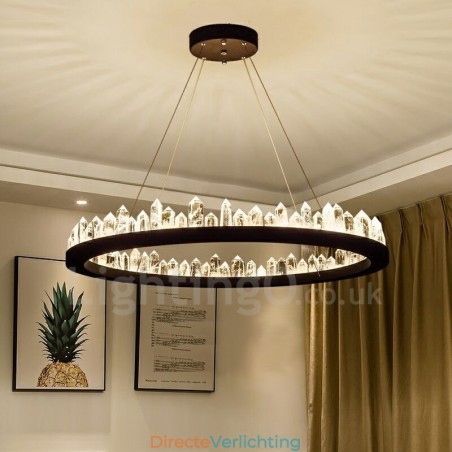 Kristallen hanglamp, modieus, prachtig cirkelvormig ontwerp Kristallen hanglamp, modieus, prachtig cirkelvormig ontwerp