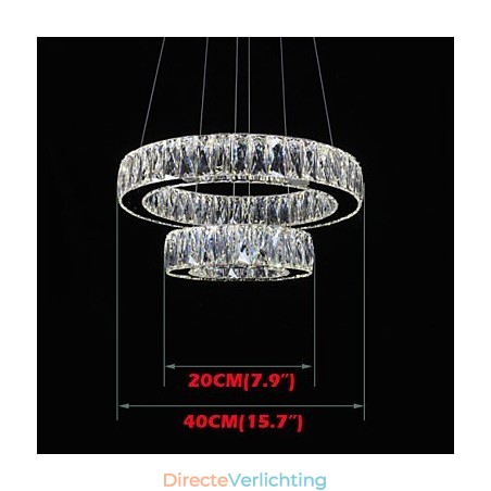 Kristallen kroonluchterlampen moderne verlichting twee ringen D2040 K9 grote kristallen plafondlampen voor thuis Kristallen kroonluchterlampen moderne verlichting twee ringen D2040 K9 grote kristallen plafondlampen voor thuis