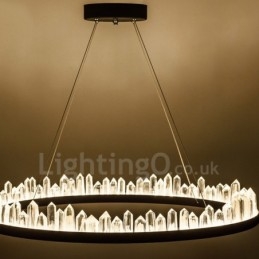 Kristallen hanglamp, modieus, prachtig cirkelvormig ontwerp