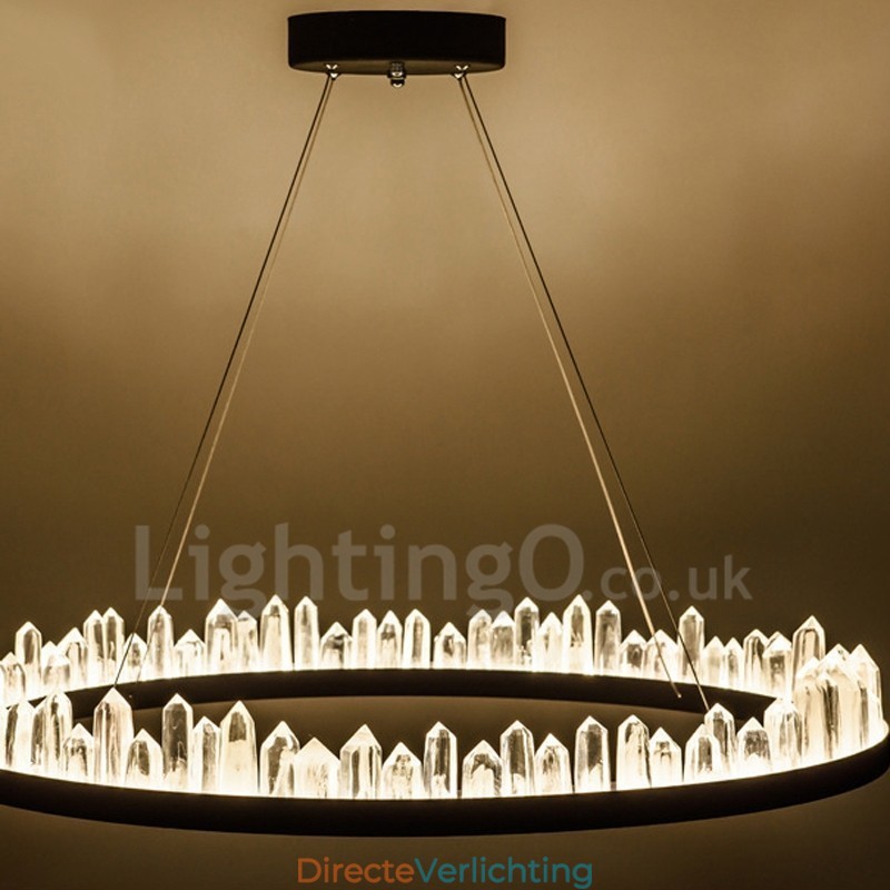 Kristallen hanglamp, modieus, prachtig cirkelvormig ontwerp