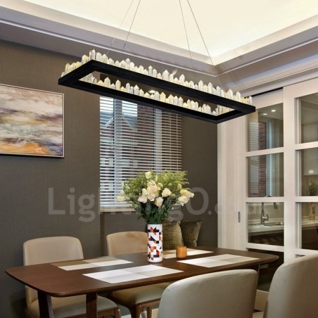 Nieuwste ontwerp rechthoekige kristallen hanglamp Nieuwste ontwerp rechthoekige kristallen hanglamp