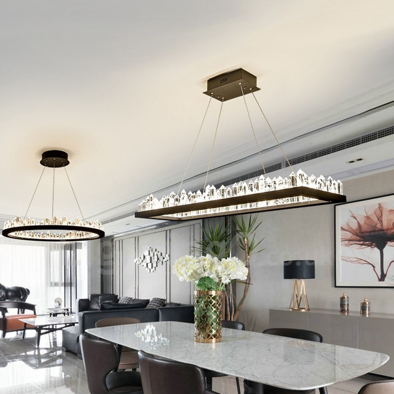 Nieuwste ontwerp rechthoekige kristallen hanglamp