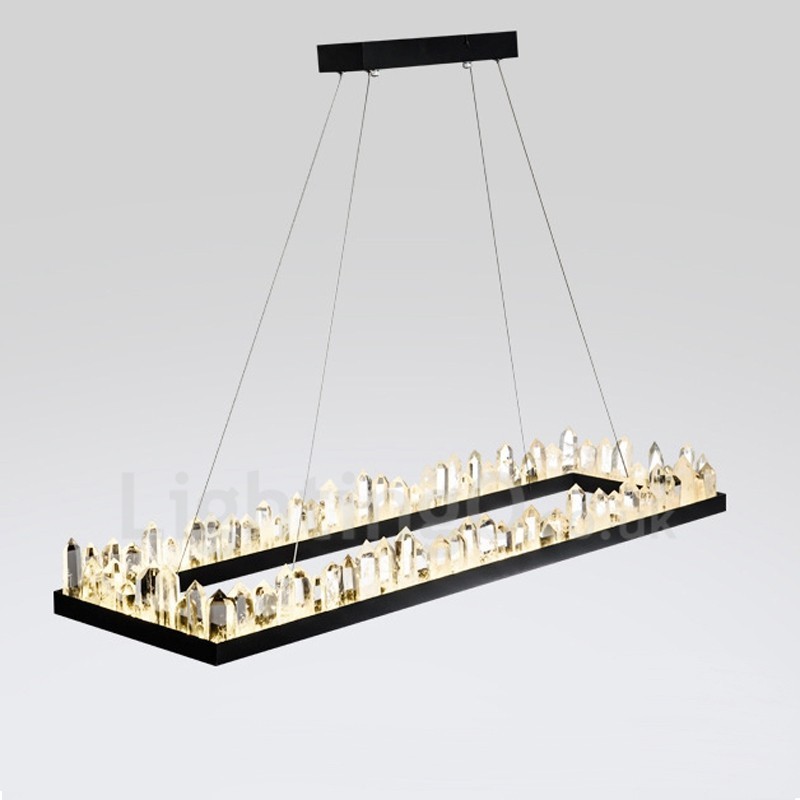 Nieuwste ontwerp rechthoekige kristallen hanglamp