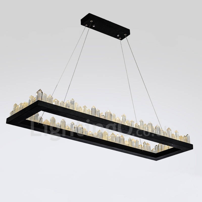 Nieuwste ontwerp rechthoekige kristallen hanglamp