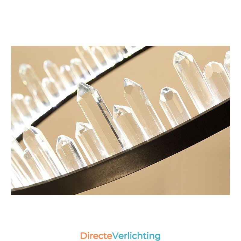 Moderne mode dubbele cirkel kristallen hanglamp