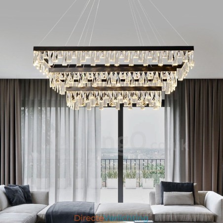 Nordic Crystal Hanglamp Rechthoekige Sfeer Hanglamp Postmoderne Verlichting Nordic Crystal Hanglamp Rechthoekige Sfeer Hanglamp Postmoderne Verlichting