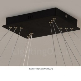 Nordic Crystal Hanglamp Rechthoekige Sfeer Hanglamp Postmoderne Verlichting