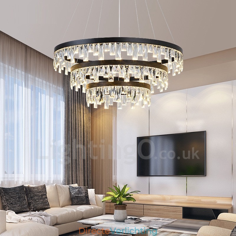 Moderne ronde kristallen hanglamp