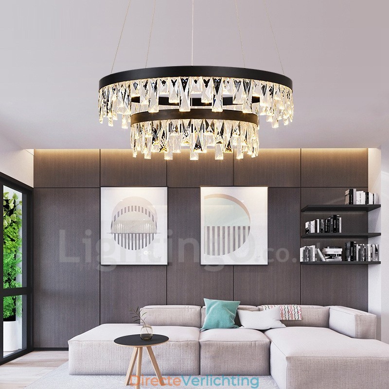 Moderne ronde kristallen hanglamp