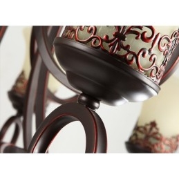24 lampen hoge plafond vintage land eiland schilderij metalen kroonluchter met glazen kappen hoog plafond