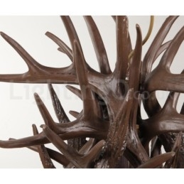 9-lichts rustieke artistieke retro gewei kroonluchter