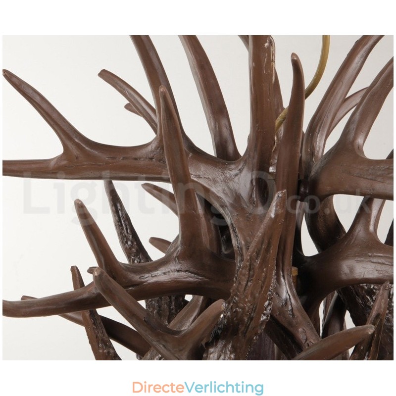 9-lichts rustieke artistieke retro gewei kroonluchter