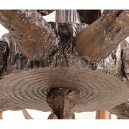 9-lichts rustieke artistieke retro gewei kroonluchter