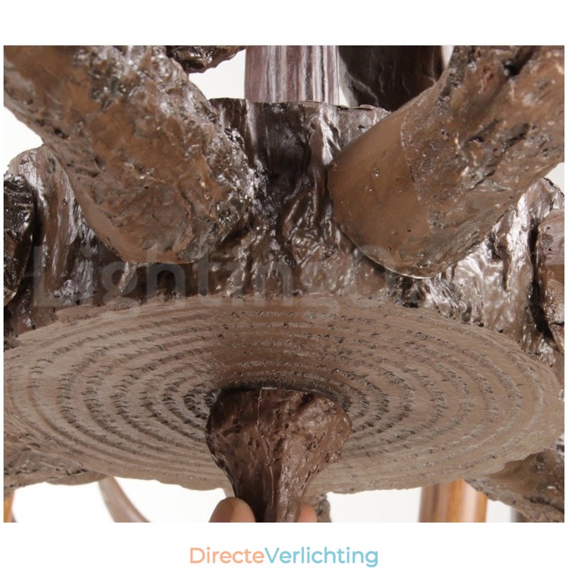 9-lichts rustieke artistieke retro gewei kroonluchter