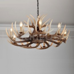 9 Lichte Rustieke Artistieke Retro Gewei Vintage Kroonluchter