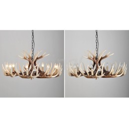 9 Lichte Rustieke Artistieke Retro Gewei Vintage Kroonluchter
