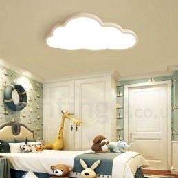 Ultradunne wolken dimbare moderne eigentijdse Scandinavische stijl plafondlampen met acryl kap met afstandsbediening Kan ook worden gebruikt als wandlamp