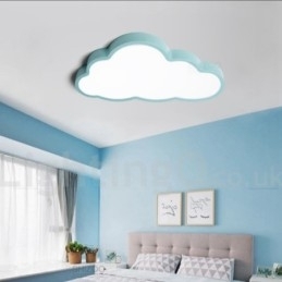 Ultradunne wolken dimbare moderne eigentijdse Scandinavische stijl plafondlampen met acryl kap met afstandsbediening Kan ook worden gebruikt als wandlamp