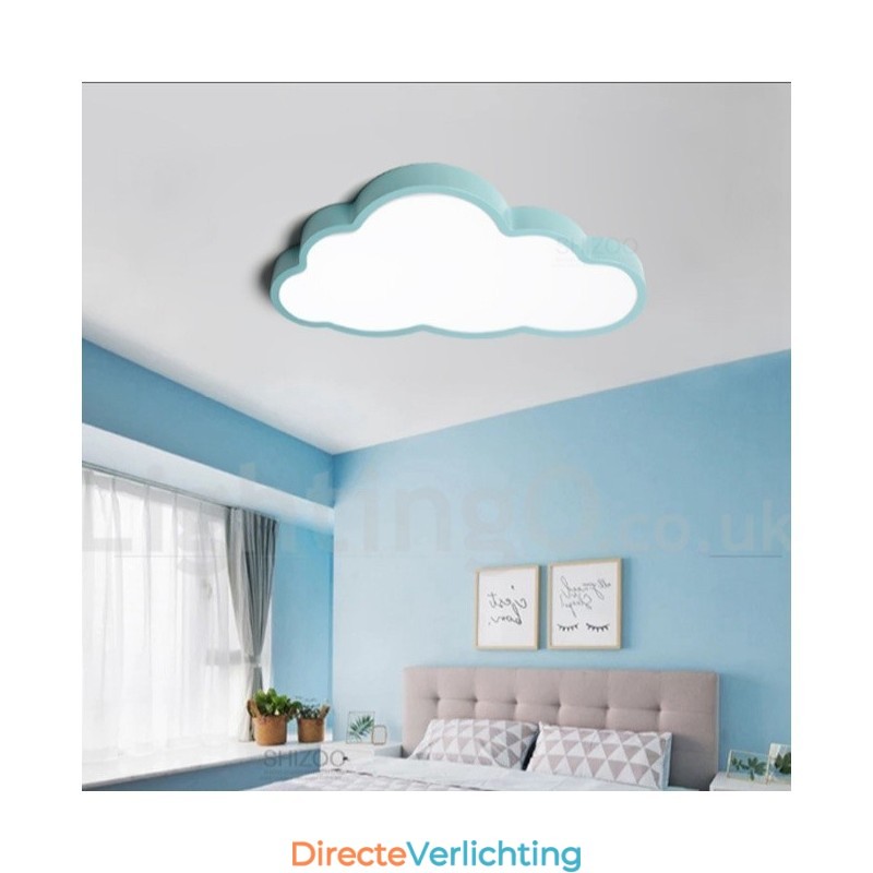 Ultradunne wolken dimbare moderne eigentijdse Scandinavische stijl plafondlampen met acryl kap met afstandsbediening Kan ook worden gebruikt als wandlamp