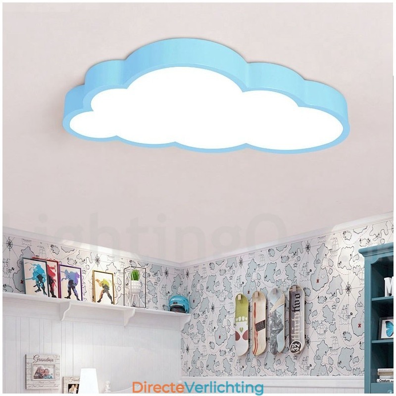 Ultradunne wolken dimbare moderne eigentijdse Scandinavische stijl plafondlampen met acryl kap met afstandsbediening Kan ook worden gebruikt als wandlamp