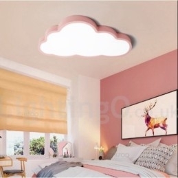 Ultradunne wolken dimbare moderne eigentijdse Scandinavische stijl plafondlampen met acryl kap met afstandsbediening Kan ook worden gebruikt als wandlamp
