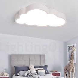 Ultradunne wolken dimbare moderne eigentijdse Scandinavische stijl plafondlampen met acryl kap met afstandsbediening Kan ook worden gebruikt als wandlamp