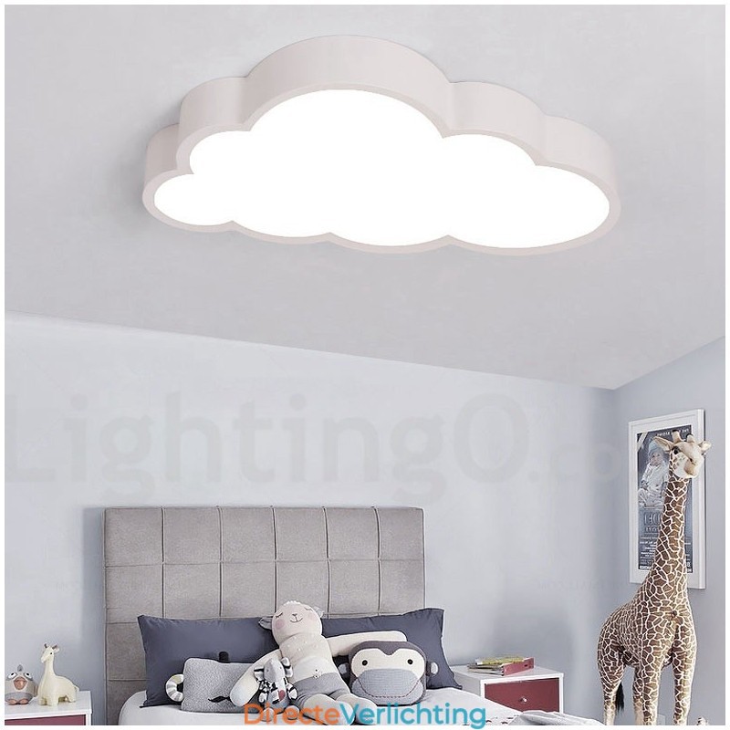 Ultradunne wolken dimbare moderne eigentijdse Scandinavische stijl plafondlampen met acryl kap met afstandsbediening Kan ook worden gebruikt als wandlamp