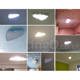 Ultradunne wolken dimbare moderne eigentijdse Scandinavische stijl plafondlampen met acryl kap met afstandsbediening Kan ook worden gebruikt als wandlamp