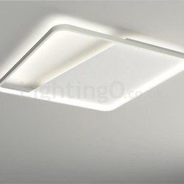 Moderne minimalistische ultradunne 5 cm aluminium vierkante plafondlampen