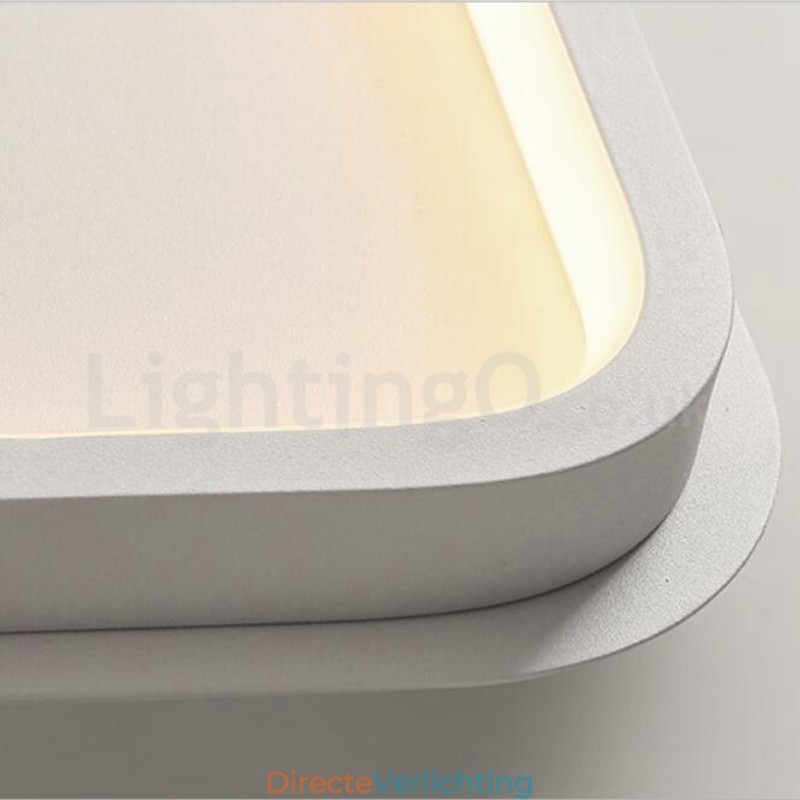 Moderne minimalistische ultradunne 5 cm aluminium vierkante plafondlampen