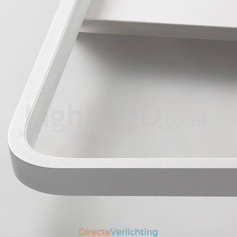 Moderne minimalistische ultradunne 5 cm aluminium vierkante plafondlampen