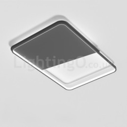 Moderne minimalistische ultradunne 5 cm aluminium rechthoekige plafondlampen