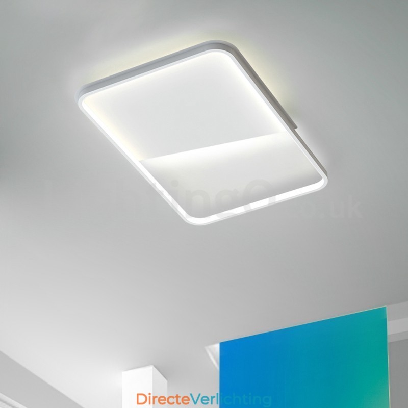 Moderne minimalistische ultradunne 5 cm aluminium rechthoekige plafondlampen