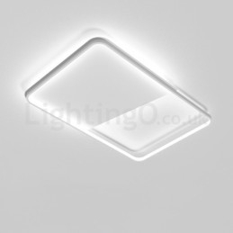 Moderne minimalistische ultradunne 5 cm aluminium rechthoekige plafondlampen
