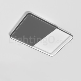 Moderne minimalistische ultradunne 5 cm aluminium rechthoekige plafondlampen