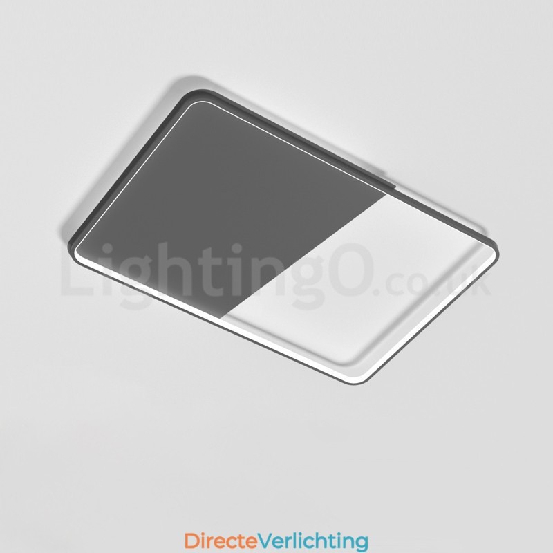 Moderne minimalistische ultradunne 5 cm aluminium rechthoekige plafondlampen