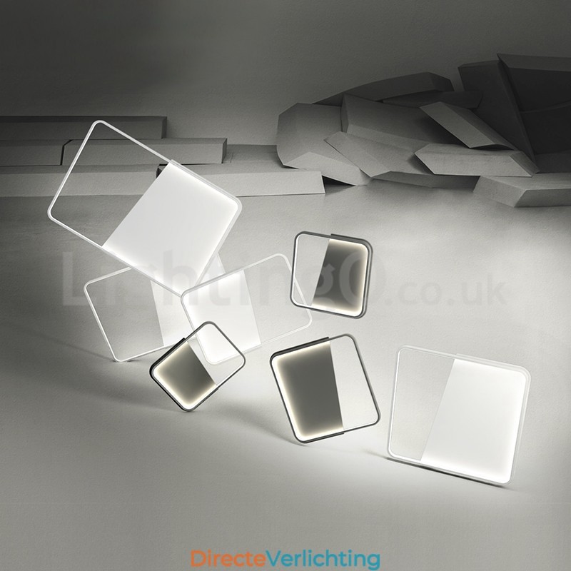 Moderne minimalistische ultradunne 5 cm aluminium rechthoekige plafondlampen