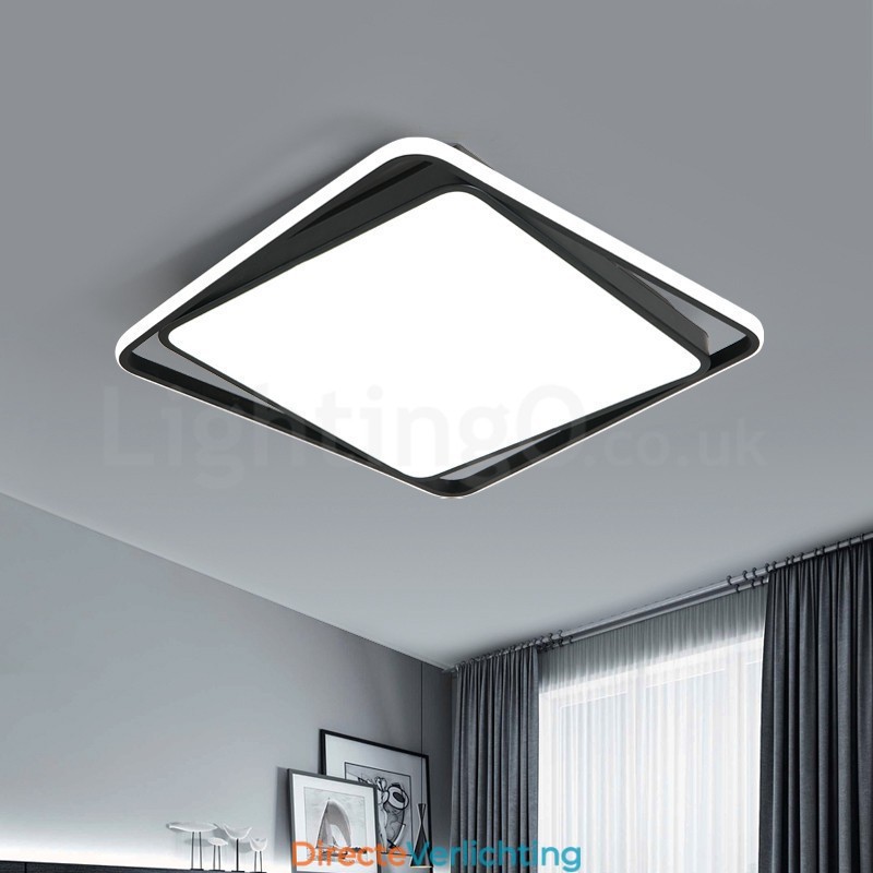Moderne Exquise Zwart Wit Vierkante Plafondlamp