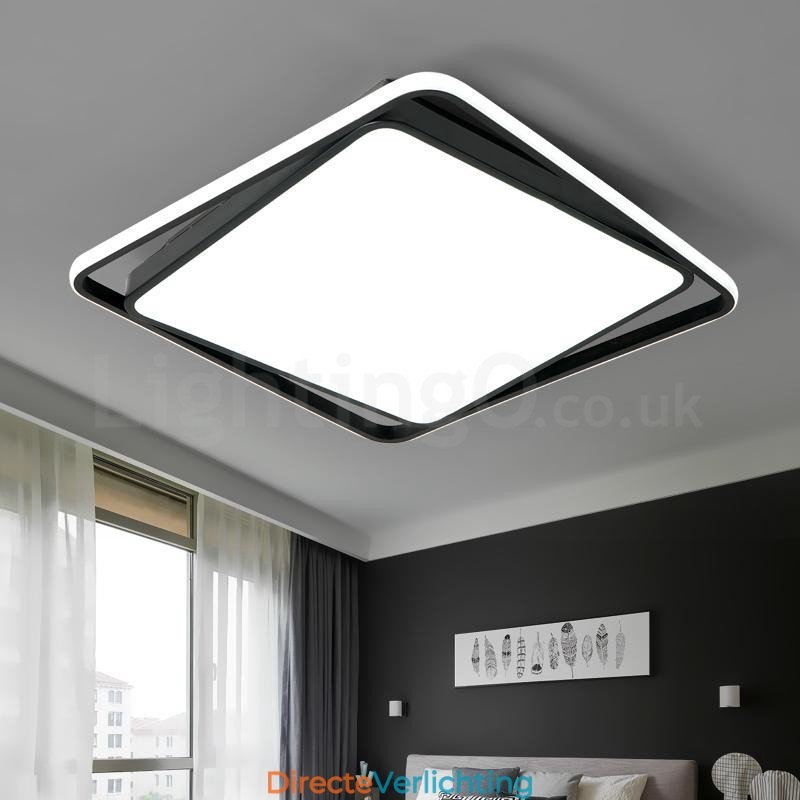 Moderne Exquise Zwart Wit Vierkante Plafondlamp