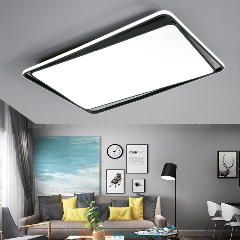 Moderne mode zwart-witte rechthoekige plafondlamp