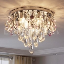 Luxe ronde plafondlampen met kristalbevestiging