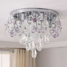 Luxe ronde plafondlampen met kristalbevestiging